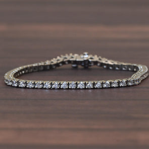 3.02cttw Round Brilliant Diamond 14k White Gold Line Tennis Bracelet