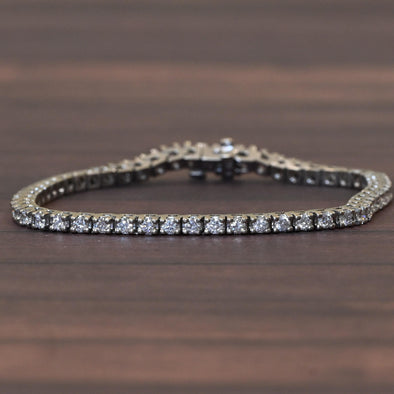 3.02cttw Round Brilliant Diamond 14k White Gold Line Tennis Bracelet