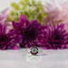 0.90ct Old European Cut Diamond & French Cut Ruby Art Deco Inspired 18K Ring