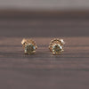 New 0.52cttw Natural Brown Diamond Round Brilliant 14k Rose Gold Stud Earrings