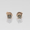 New 0.52cttw Natural Brown Diamond Round Brilliant 14k Rose Gold Stud Earrings