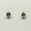 New 0.52cttw Natural Brown Diamond Round Brilliant 14k Rose Gold Stud Earrings