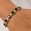 La Triomphe Fine Amethyst and Diamond Link Bracelet in 18K Gold