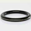 Vintage Black Onyx Bangle 14k Yellow Gold Accent Bracelet