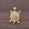 Diamond Turtle 14k Yellow Gold Brooch