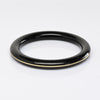 Vintage Black Onyx Bangle 14k Yellow Gold Accent Bracelet