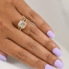 2.73ctw Princess Cut Diamond 18k Gold Split Shank Halo Engagement Ring GSI Cert.