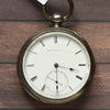 New York Watch Co 1869 Homer Foot Key Wind 18S Coin Silver Pocket Watch
