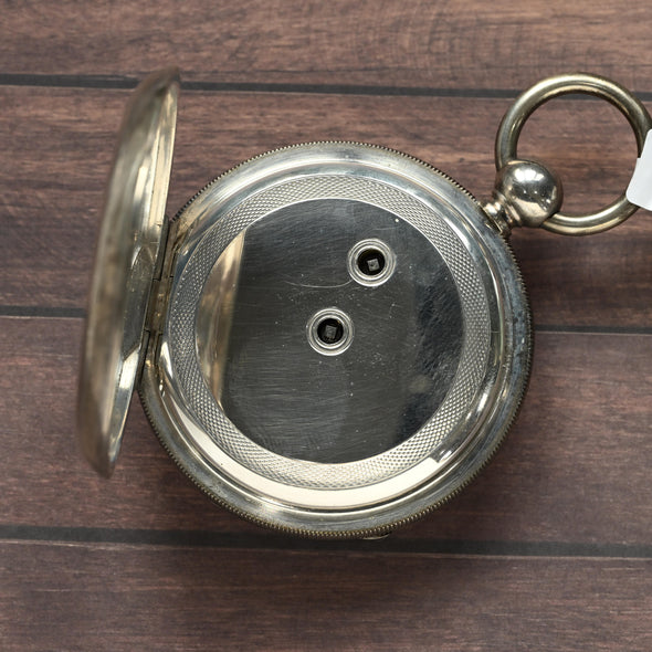 New York Watch Co 1869 Homer Foot Key Wind 18S Coin Silver Pocket Watch