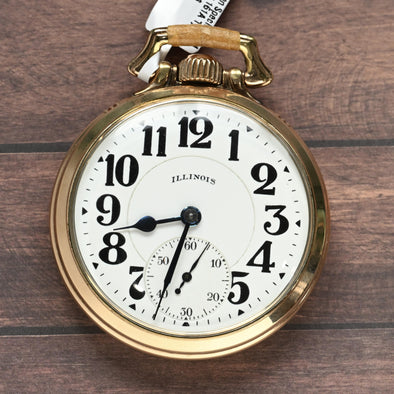 Illinois Bunn Special 21J 60Hr Elinvar 161A Type IIB 16S GF Case Pocket Watch
