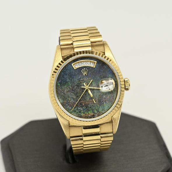 Rolex Day Date President Opal Dial 18k Gold Watch 1996
