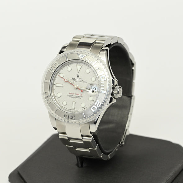 Rolex Yachtmaster 35 168622 Platinum Dial w Card 2013