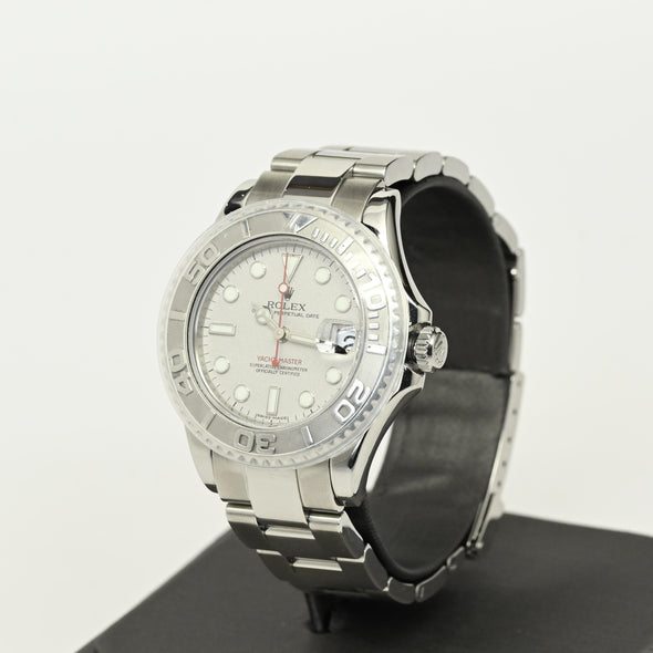 Rolex Yachtmaster 35 168622 Platinum Dial w Card 2013