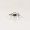 2.85ctw Emerald Cut GIA Natural Diamond in Classic 18K White Gold Ring