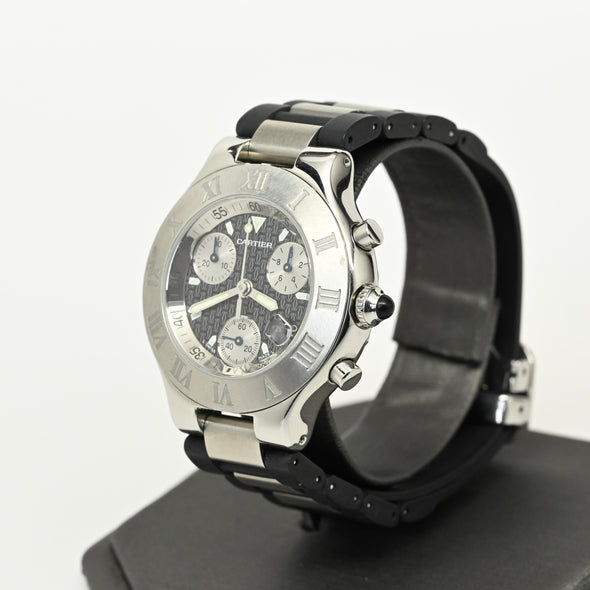 Cartier Chronoscaph 21 2424 Vintage Watch New Band
