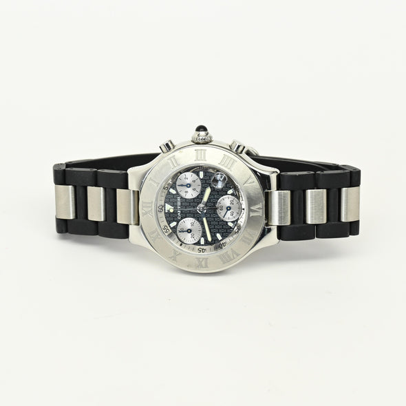 Cartier Chronoscaph 21 2424 Vintage Watch New Band