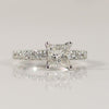 1.40ct Princess cut diamond engagement ring GIA Certificate