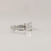 1.40ct Princess cut diamond engagement ring GIA Certificate