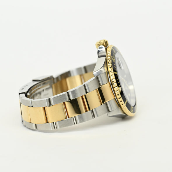 Rolex Submariner 16613 Stainless & Gold Black Dial Watch 2007