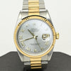 Rolex Datejust 16233 Stainless & Gold Steel Roman Dial Watch 2002 w Papers