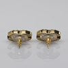 Chanel Pearl Gold Tone C Logo Stud Earrings