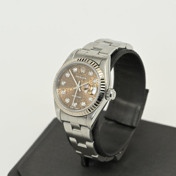 Rolex Datejust 79174 Havana Jubilee Diamond Dial Stainless Watch 2005 w Papers