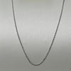 New Cable Link Chain Adjustable 16-18" 1.5mm 14K White Gold Necklace