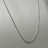 New Cable Link Chain Adjustable 16-18" 1.5mm 14K White Gold Necklace