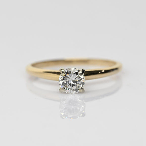 0.47ct Round Brilliant Diamond Solitaire 14K Gold Engagement Ring