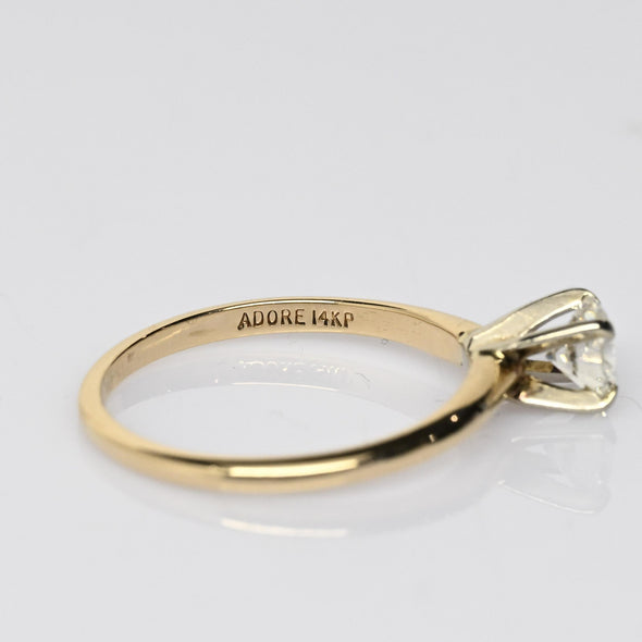 0.47ct Round Brilliant Diamond Solitaire 14K Gold Engagement Ring