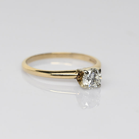 0.47ct Round Brilliant Diamond Solitaire 14K Gold Engagement Ring