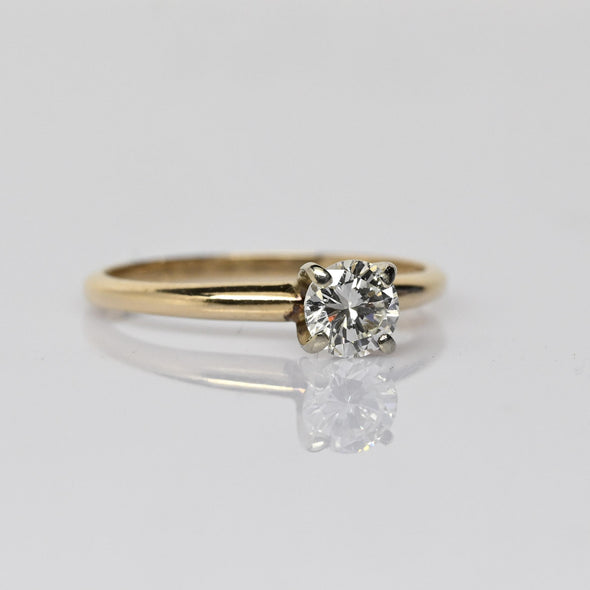 0.47ct Round Brilliant Diamond Solitaire 14K Gold Engagement Ring