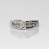Vintage 1cttw Emerald Cut Diamond 18k White Gold Engagement Ring