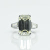 8.02ct Emerald Cut N VVS2 Natural Diamond in Platinum Engagement Ring