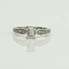 1.0ct Emerald Cut Diamond 14k White Gold Engagement Ring