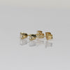 Vintage 0.32 cttw Old European Cut Natural Diamond 14k Gold Stud Earrings