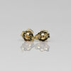 Vintage 0.32 cttw Old European Cut Natural Diamond 14k Gold Stud Earrings