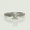 1.0ct Emerald Cut Diamond 14k White Gold Engagement Ring