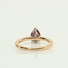 1.31ctw Ruby Pear Diamond 14k Rose Gold Ring