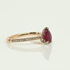 1.31ctw Ruby Pear Diamond 14k Rose Gold Ring