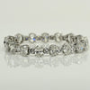 30.5ctw Natural Diamond Oval & Round Brilliant 14k White Gold Tennis Bracelet