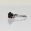 Vintage Pink Tourmaline Art Deco 14k White Gold Solitaire Ring