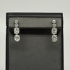 8.09ctw Oval & Round Natural Diamond 14k White Gold Dangle Earrings