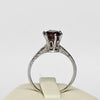 Vintage Pink Tourmaline Art Deco 14k White Gold Solitaire Ring