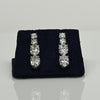 8.09ctw Oval & Round Natural Diamond 14k White Gold Dangle Earrings