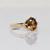 Vintage Golden Imperial Topaz Oval Solitaire Gold Ring