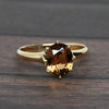 Vintage Golden Imperial Topaz Oval Solitaire Gold Ring