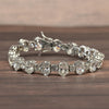 30.5ctw Natural Diamond Oval & Round Brilliant 14k White Gold Tennis Bracelet