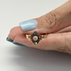Victorian Moonstone and Ruby 10k Gold Ring