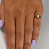 Petite Opal Oval Solitaire Ring in 10k Yellow Gold